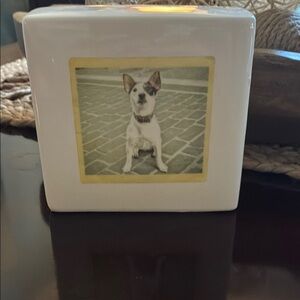 Brand new Rae Dunn White Ceramic Dog Photo Frame